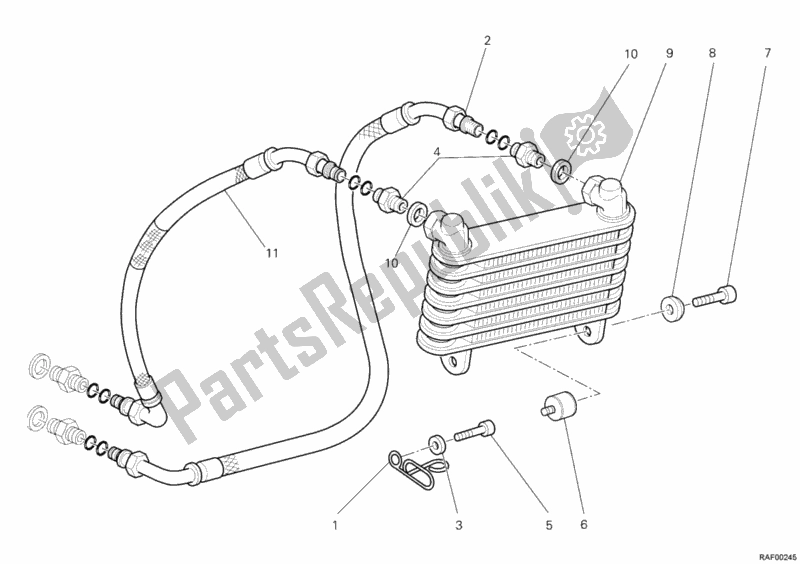 Tutte le parti per il Radiatore Dell'olio del Ducati Supersport 1000 SS 2006